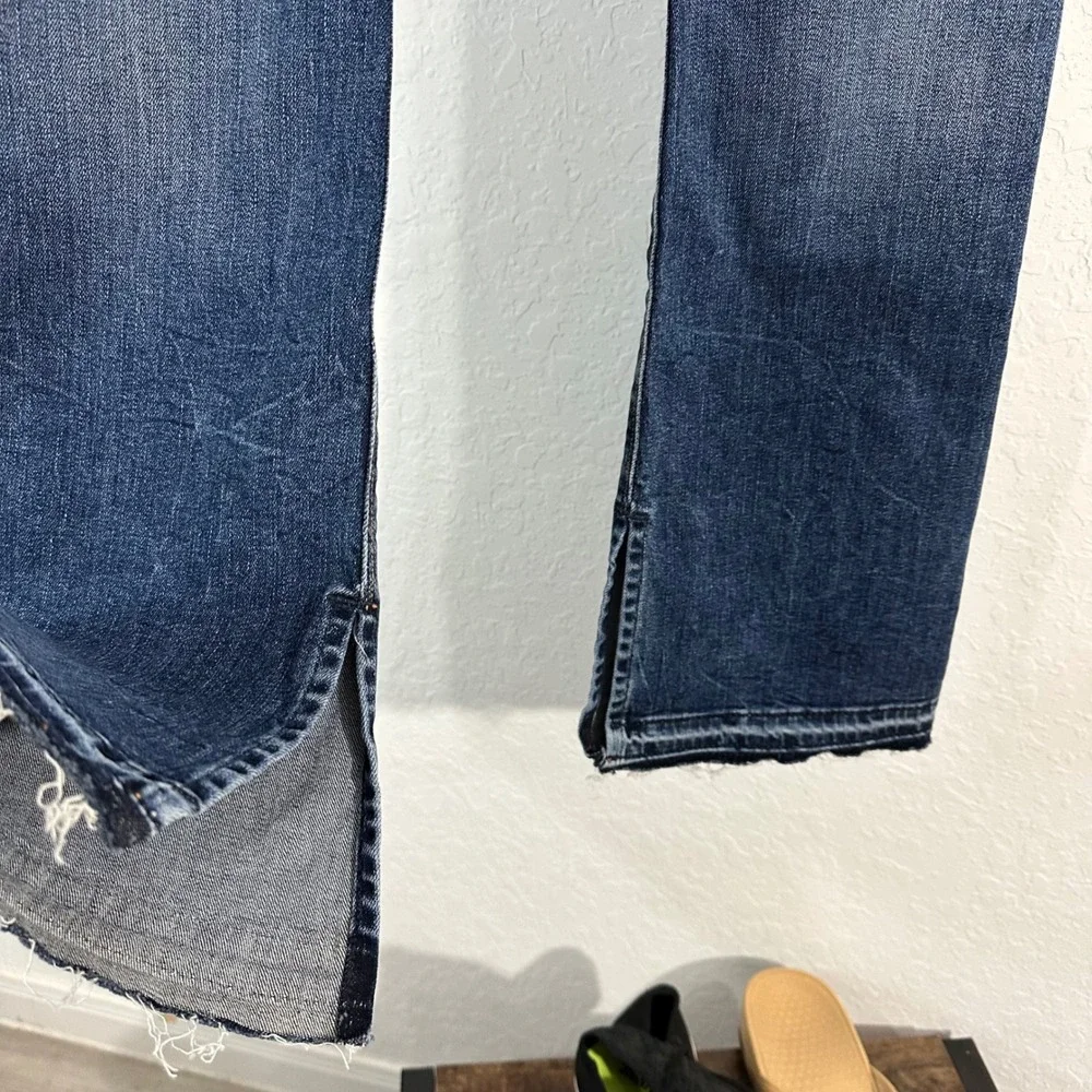 Hudson Heartbreaker High Rise Distressed Bootcut Denim Jeans Blue Size 25‎